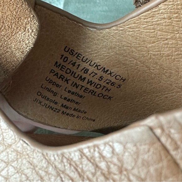 Gentle Souls Park Interlock Conac Suede Leather‎ Sandal Brown, SZ 10 Chunky Heel - Picture 7 of 8